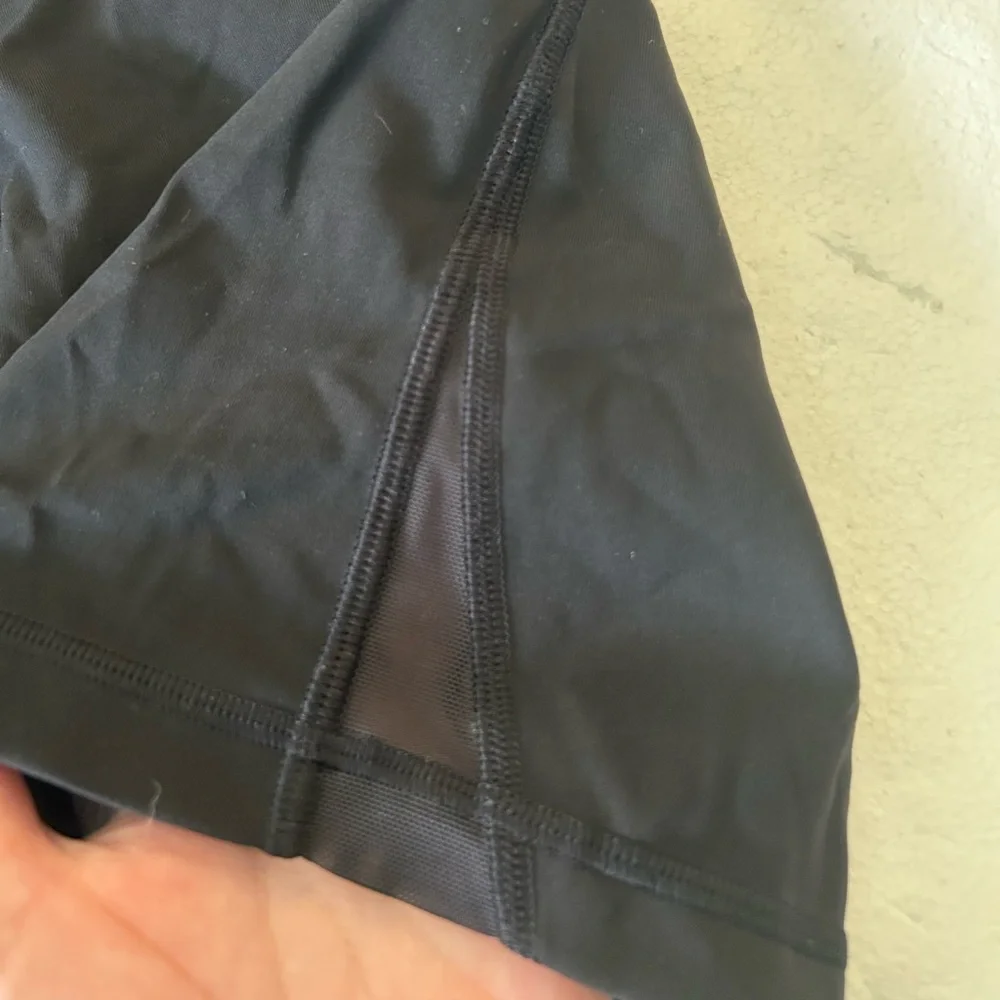 Lululemon train times black shorts mesh detail bike shorts
